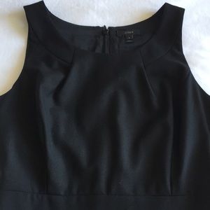 J Crew Black Emmaleigh Sleeveless Wool Sheath Dress, Size 6